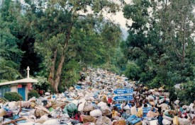 Some refugees were forced back to Rwanda as here in 1996; at least 300,000 were then pursued and hunted down by the Rwandan Patriotic Army and rebels it activated in Eastern Congo.